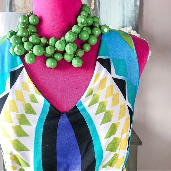 Coloful Fenn Wright Manson Knee Length Dress SZ6 - Picture 3 of 4